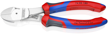KNIPEX Kraft-Seitenschneider verchromt mit Comfort-Griffen 200 mm, 74 05 200