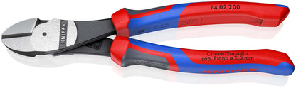 KNIPEX Kraft-Seitenschneider verchromt mit Comfort-Griffen 200 mm, 74 05 200