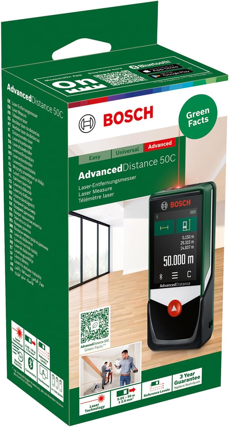 Bosch Home and Garden Laserentfernungsmesser Advanceddistance 50 C (im Karton)