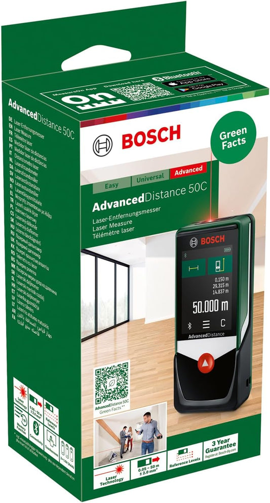 Bosch Home and Garden Laserentfernungsmesser Advanceddistance 50 C (im Karton)