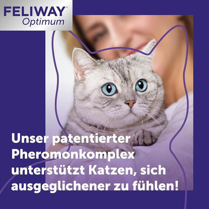 FELIWAY Optimum 3x30 Tage Vorteilspack Für Pheromon Verdampfer, 3x 48ml