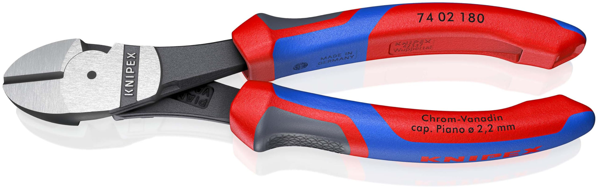 KNIPEX Kraft-Seitenschneider verchromt mit Comfort-Griffen 200 mm, 74 05 200