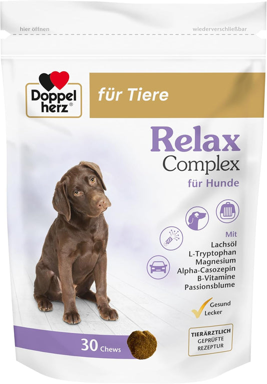 Doppelherz Relax Complex Für Hunde - Mit Alpha-Casozepin - 30 Chews