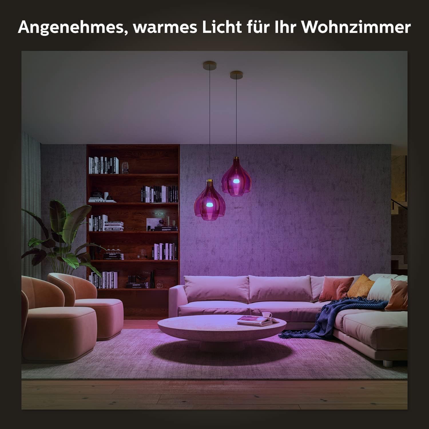 Philips Hue White & Color Ambiance E27 LED Glühbirne, 1100Lm, Doppelpack