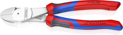 KNIPEX Kraft-Seitenschneider verchromt mit Comfort-Griffen 200 mm, 74 05 200