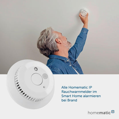 Homematic IP Smart Home Starter Set Rauchwarnmelder,Led-Notbeleuchtung, 150788A0