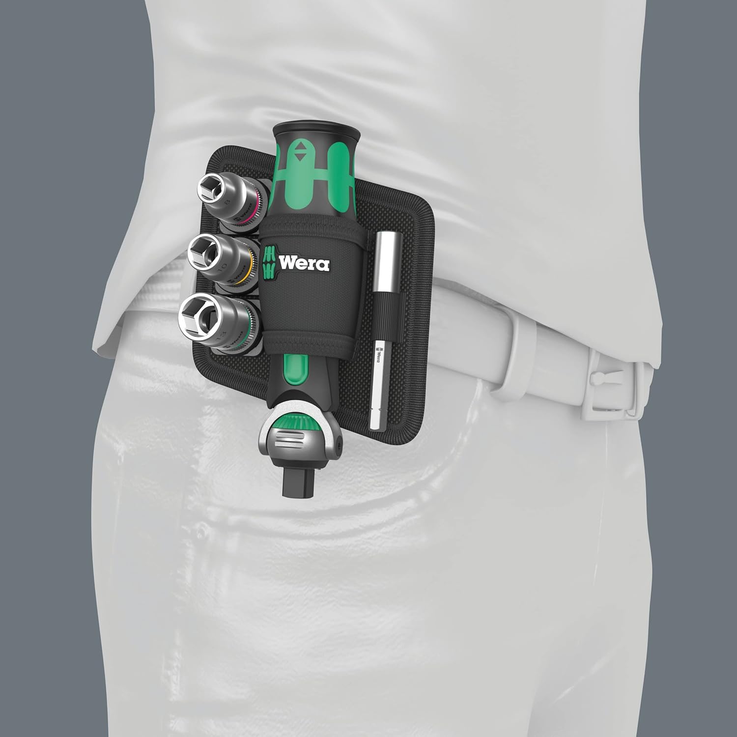 Wera 05004281001 8009 Zyklop Pocket Set 2, Knarren Satz, 17-Teilig, Schwarz-Grün