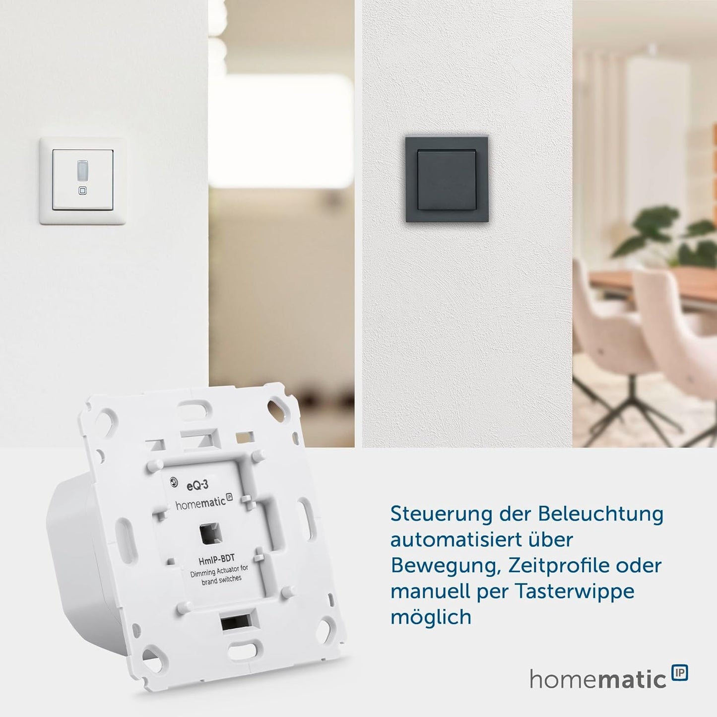 Homematic IP Smart Home Dimmaktor Für Markenschalter, 143166A0