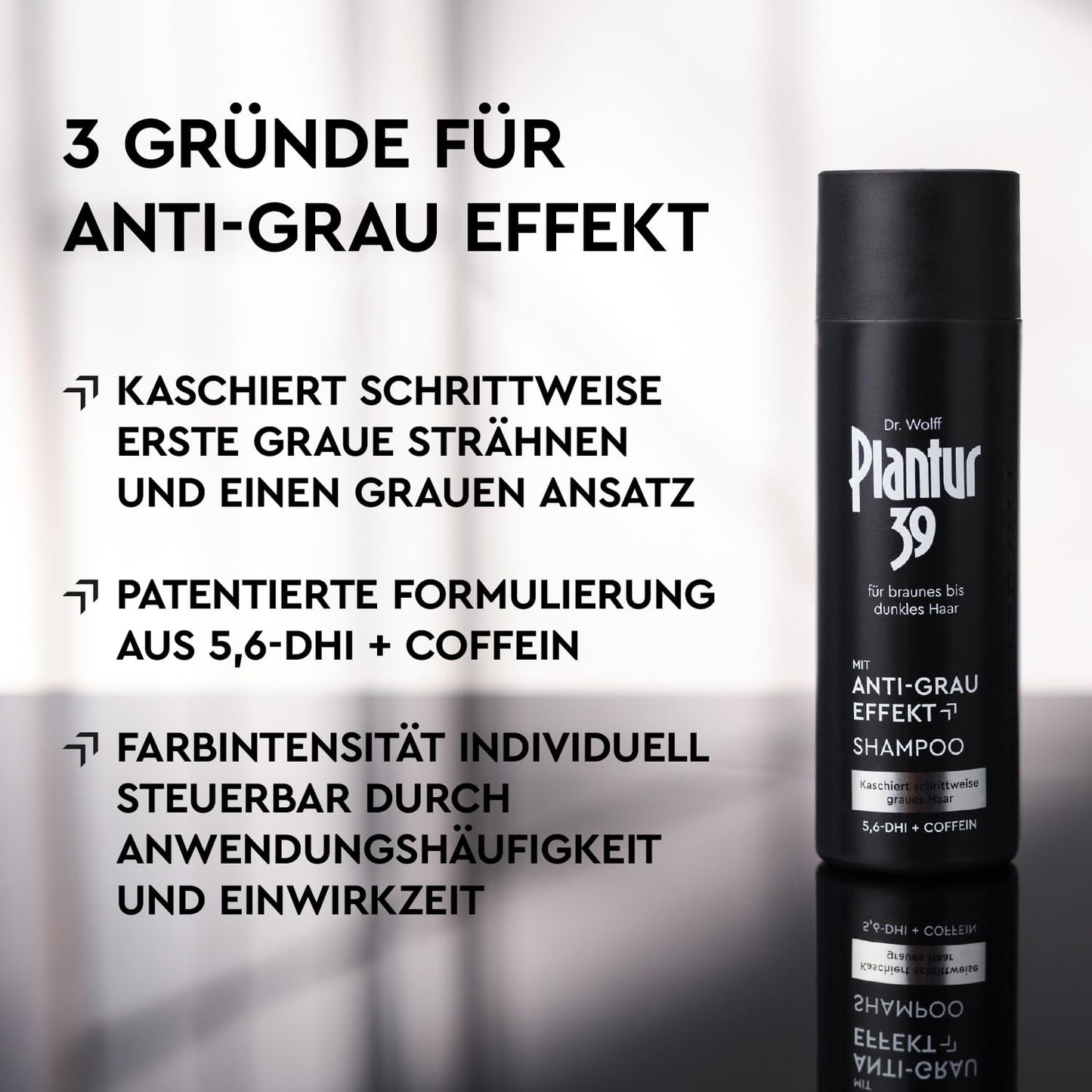 Plantur 39 Anti-Grau Effekt Shampoo, 1 X 200 ml - Kaschiert Graues Haar