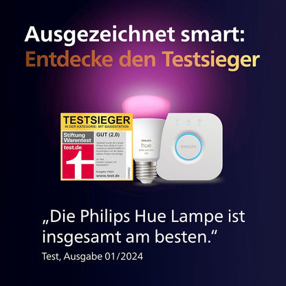 Philips Hue White & Color Ambiance E27 LED Glühbirne, 1100Lm, Einzelpack