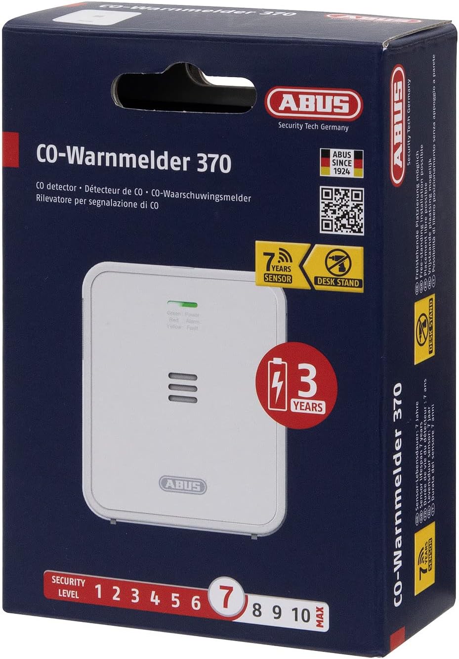 ABUS Kohlenmonoxid-Melder COWM370 - Co-Melder - Weiß