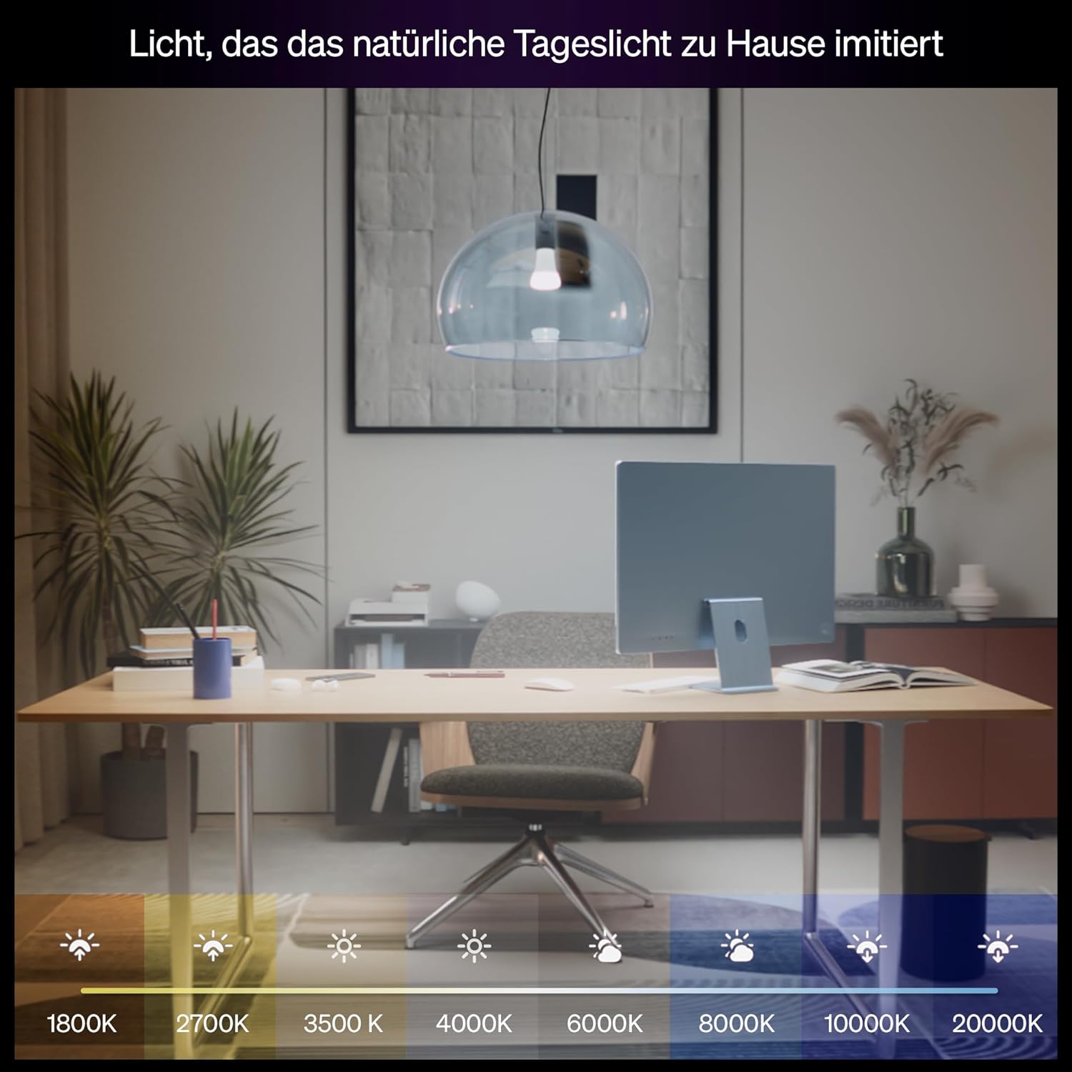 Philips Hue Smart LED A67 Lampe, White & Color Ambiance, E27 1600 Lumen, Dimmbar