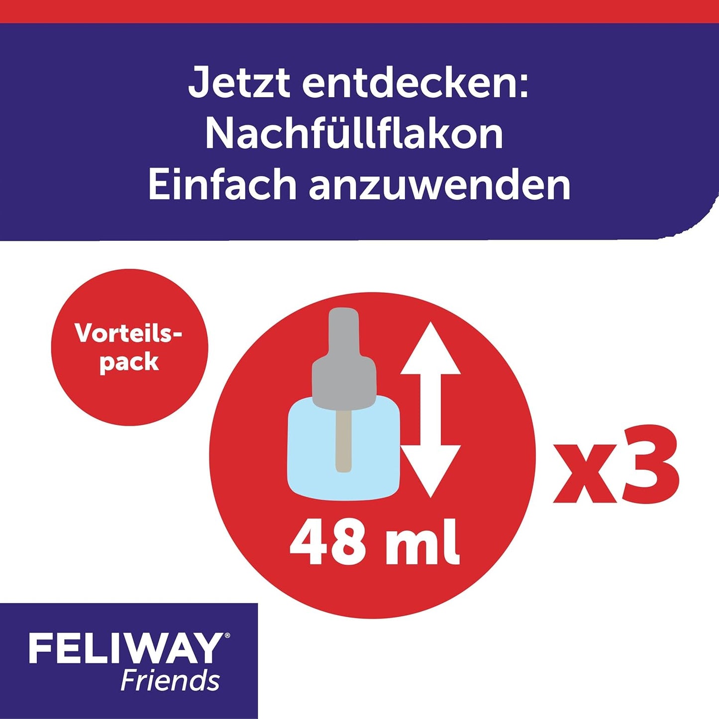 FELIWAY Friends Vorteilspack 3x30 Tage Nachfüllflakon-Vorteilspack, 3x 48ml