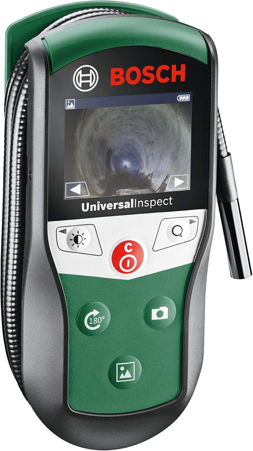 Bosch Inspektionskamera UniversalInspect (Ø8mm Endoskopkamera für hochwertige und farbige Bildaufnahmen mit flexiblem 0,95m Kabel und integriertem Speicher)