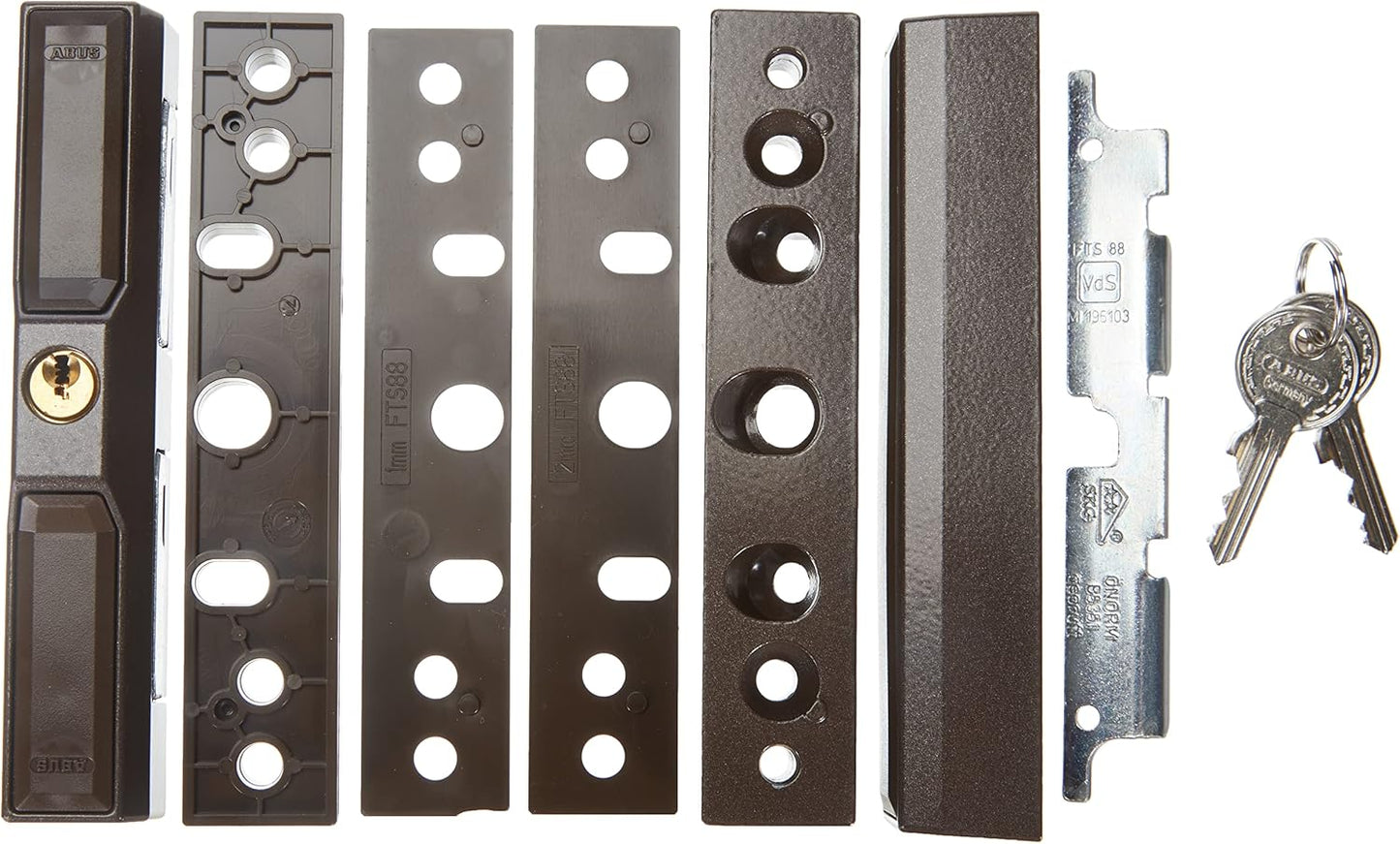 ABUS Fenster-Zusatzsicherung FTS88 Verschiedenschließend 35231 - Braun