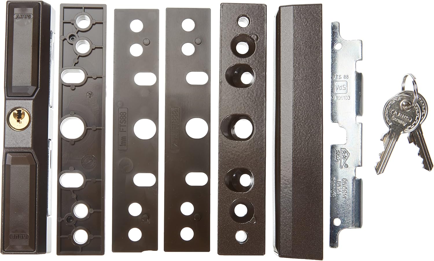 ABUS Fenster-Zusatzsicherung FTS88 Verschiedenschließend 35231 - Braun