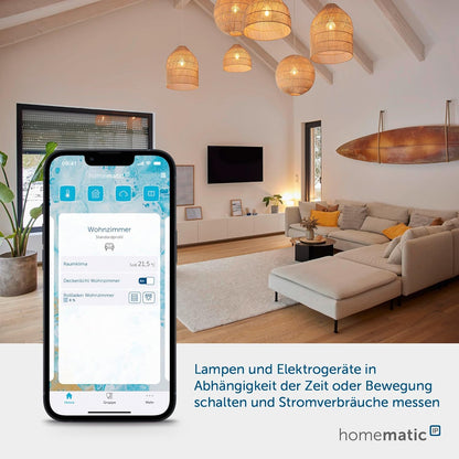 Homematic IP Smart Home Schalt-Mess-Aktor Für Markenschalter, 142720A0