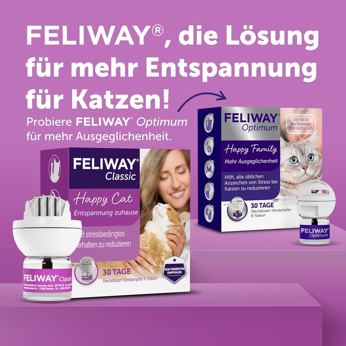 FELIWAY Classic 30 Tage Pheromon Verdampfer Start-Set, 48ml