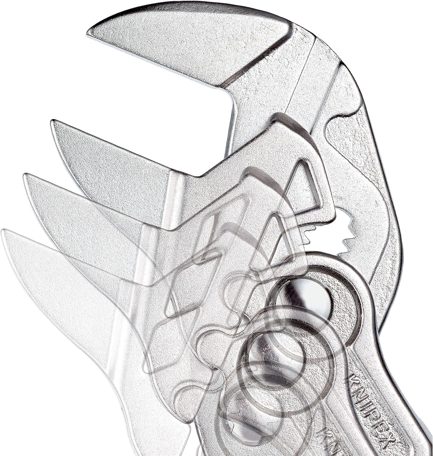 KNIPEX Zangenschlüssel Zange und Schraubenschlüssel in einem Werkzeug verchromt mit Kunststoff überzogen 150 mm, 86 03 150