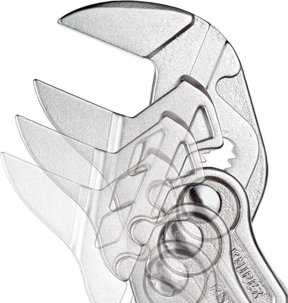KNIPEX Zangenschlüssel Zange und Schraubenschlüssel in einem Werkzeug verchromt mit Kunststoff überzogen 150 mm, 86 03 150