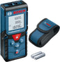 Bosch Professional Laser Entfernungsmesser GLM 40 (Flächen-/Volumenberechnung, max. Messbereich: 40 m, 2X 1,5-V Batterien, Schutztasche)