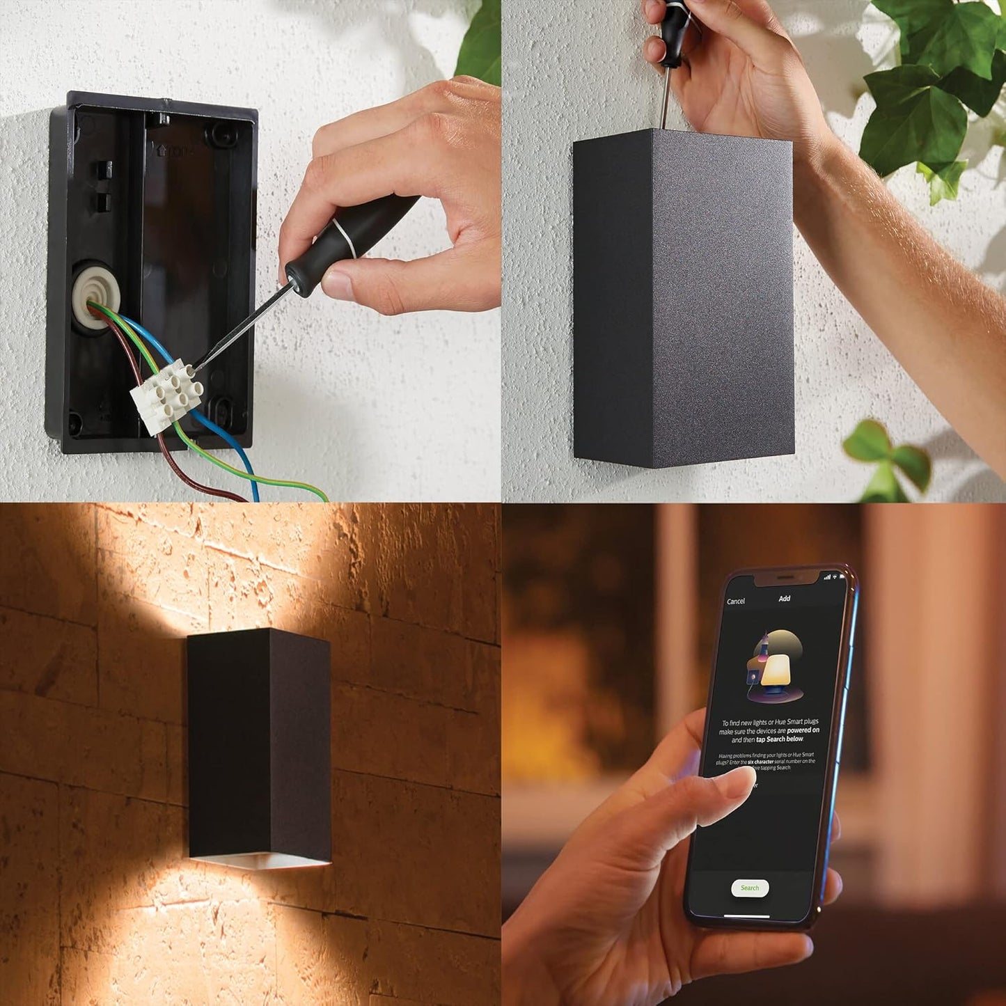 Philips Hue White and Color Ambiance LED Außenwandleuchte Resonate