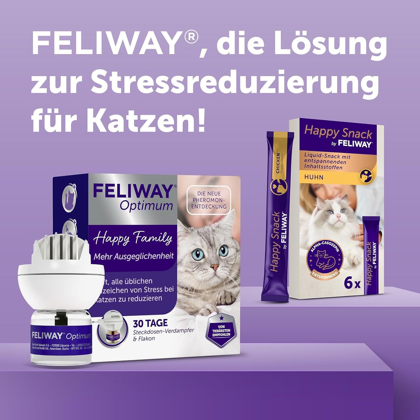 FELIWAY Optimum Start-Set | Verdampfer Für Die Steckdose + 48ml Flakon