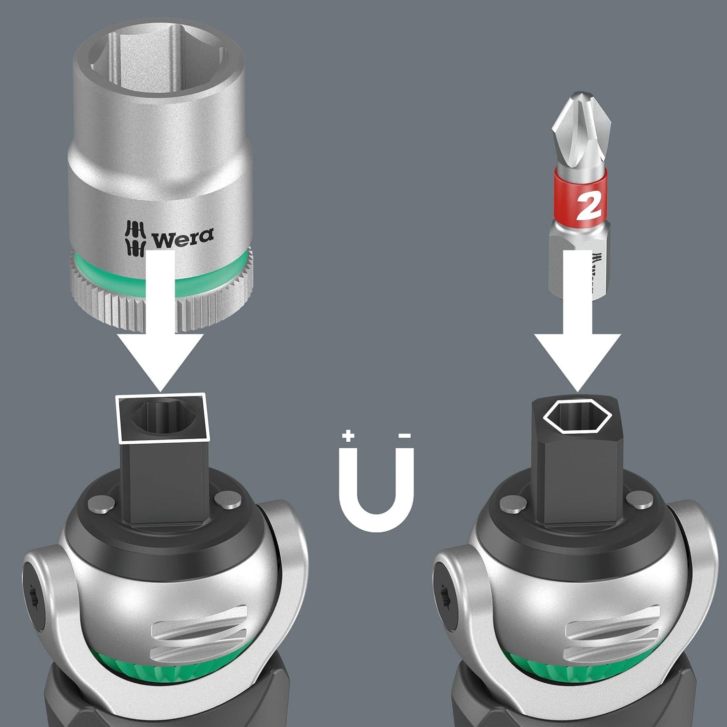 Wera 05004284001 8009 Zyklop Pocket Set 3, Knarren-Satz, 27-teilig