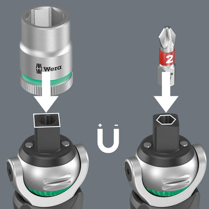Wera 05004284001 8009 Zyklop Pocket Set 3, Knarren-Satz, 27-teilig