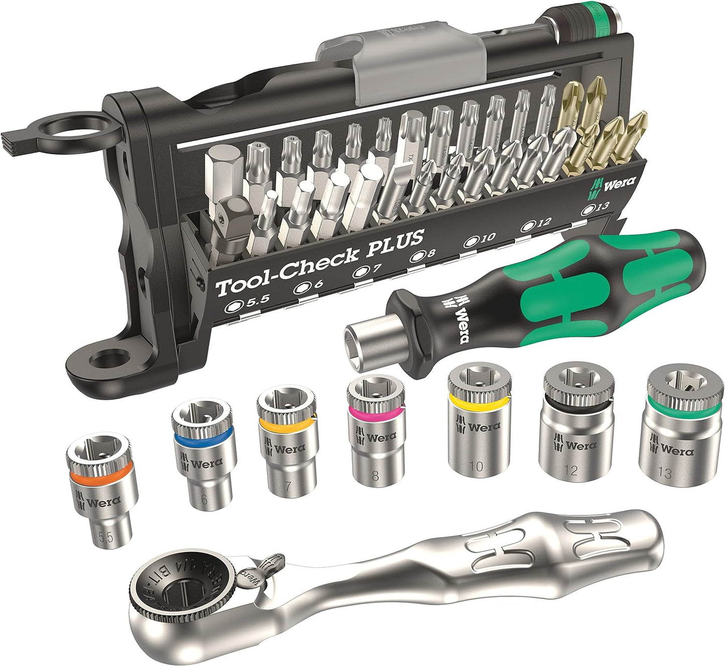 Wera 05056490001 Bit-Sortiment, Tool-Check PLUS, Metrisch, 39-Teilig