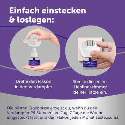 FELIWAY Optimum Start-Set | Verdampfer Für Die Steckdose + 48ml Flakon
