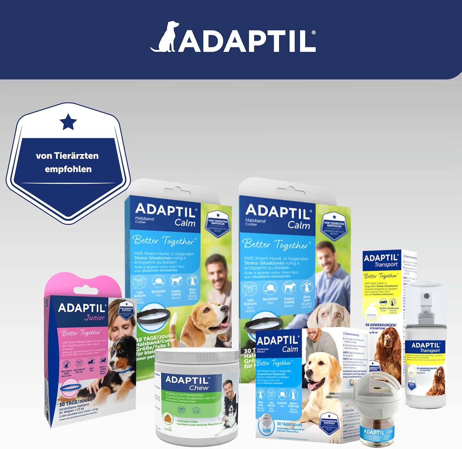 ADAPTIL Calm Vorteilspack Für Hunde | 3X Nachfüllflakon | 3X 48Ml
