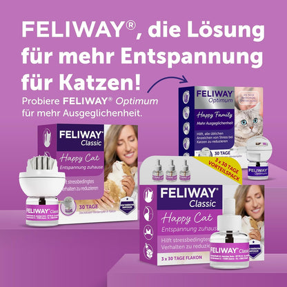 FELIWAY Classic 3x 30 Tage Vorteilspack Für Pheromon Verdampfer, 3x 48ml