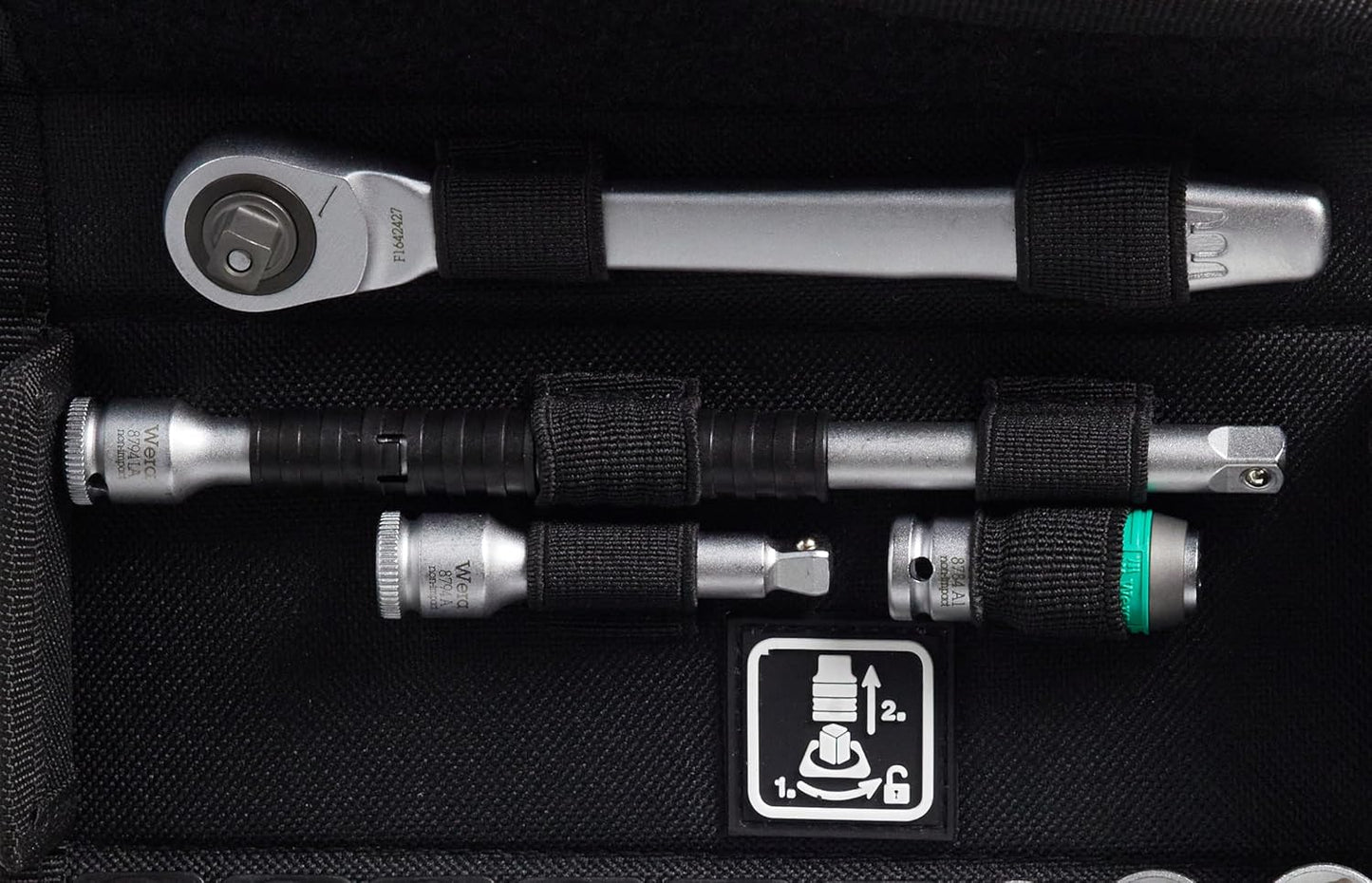 Wera 05004018001 8100 SA 8 Zyklop Metal-Knarrensatz, Umschalthebel, 28-Teilig