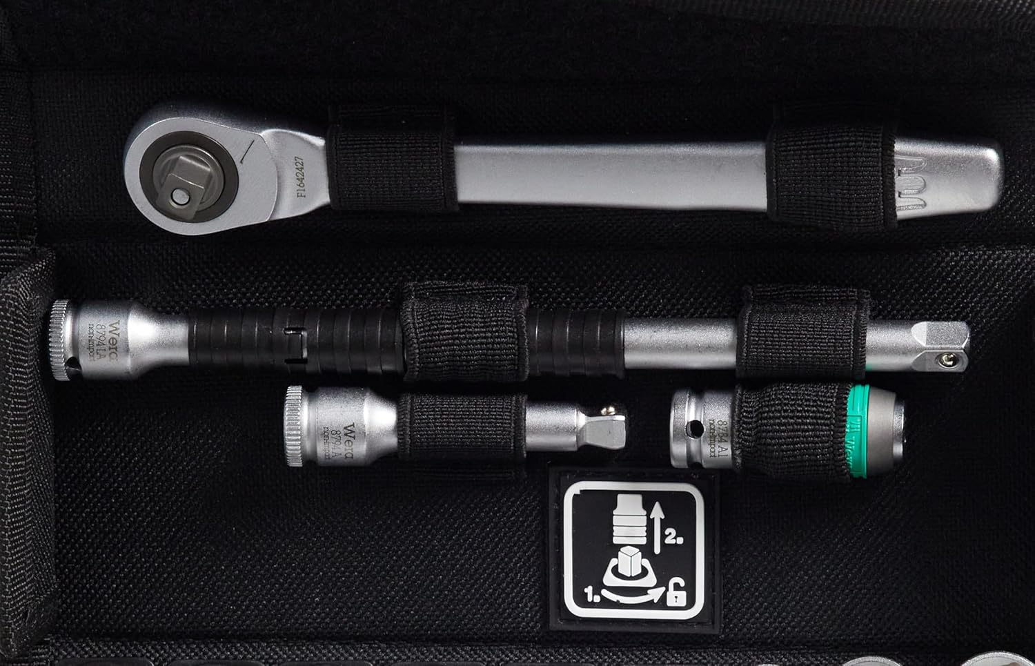 Wera 05004018001 8100 SA 8 Zyklop Metal-Knarrensatz, Umschalthebel, 28-Teilig