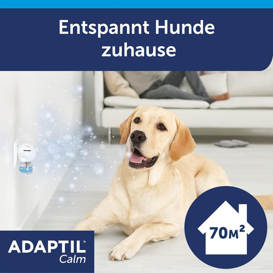 ADAPTIL Calm Start-Set | Beruhigendes Produkt für Hunde | Steckdosenverdampfer + 48ml Flakon | Anti-Stress für Entspannung zuhause | ca. 30 Tage Anwendung | von Tierärzten empfohlen, klinisch getestet