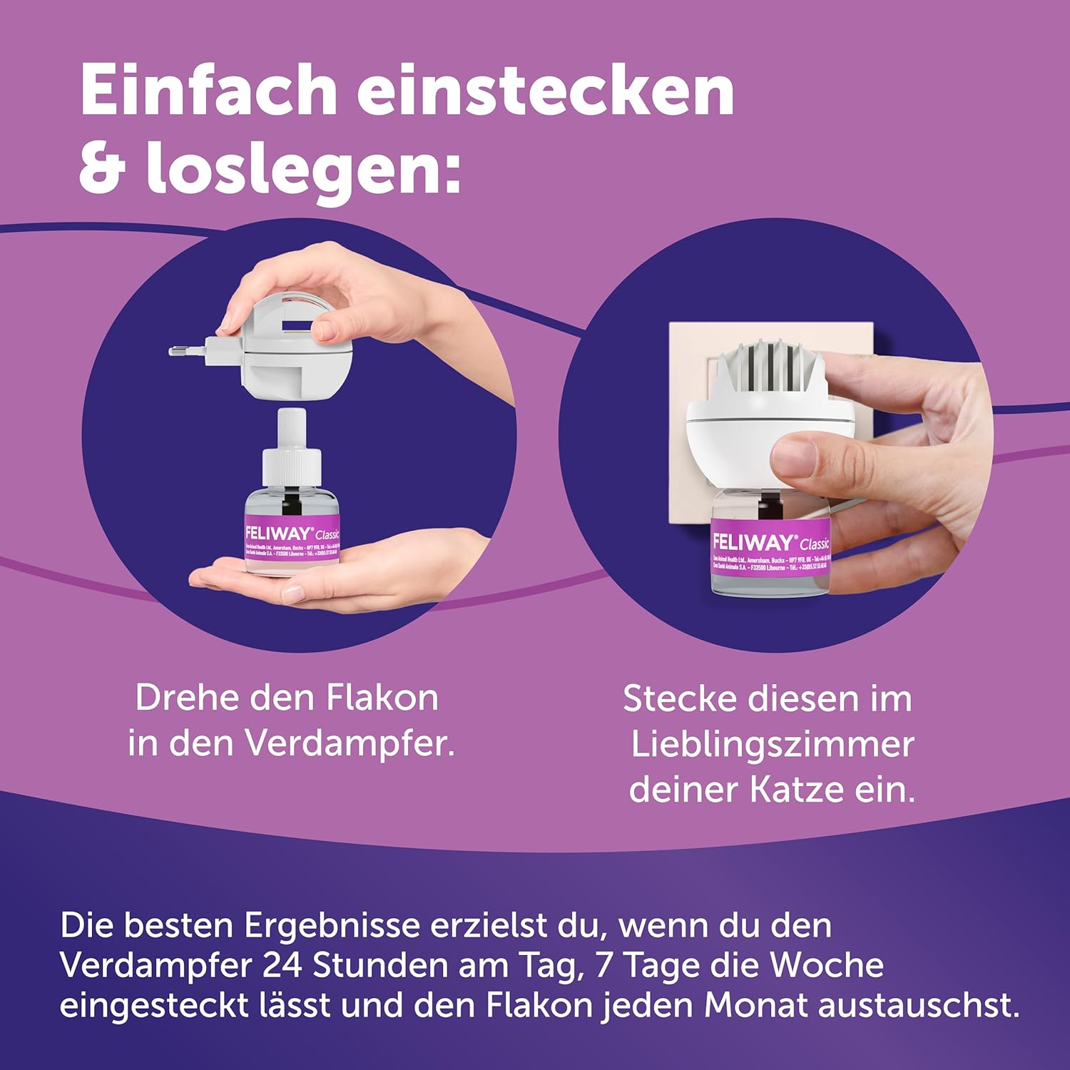 FELIWAY Classic 30 Tage Pheromon Verdampfer Start-Set, 48ml