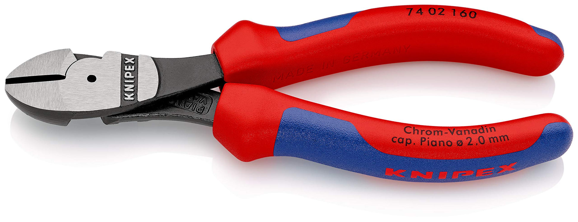 KNIPEX Kraft-Seitenschneider verchromt mit Comfort-Griffen 200 mm, 74 05 200