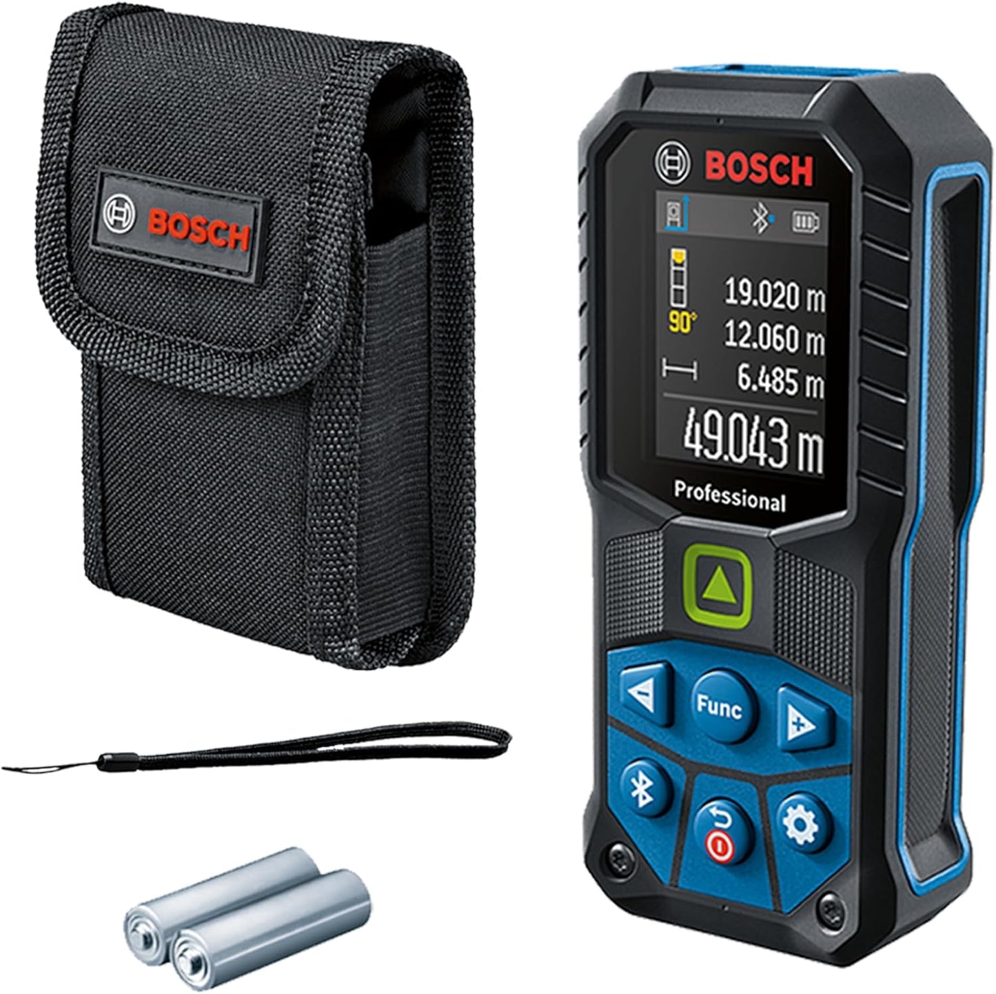 Bosch Professional Laser-Entfernungsmesser GLM 50-27 CG (2 Aa-Batterien, Tasche)
