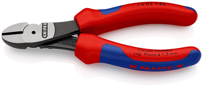 KNIPEX Kraft-Seitenschneider verchromt mit Comfort-Griffen 200 mm, 74 05 200