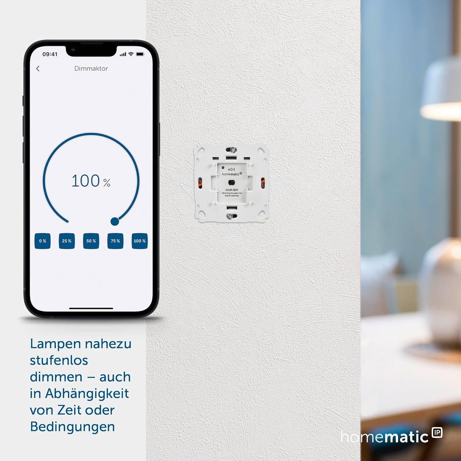 Homematic IP Smart Home Dimmaktor Für Markenschalter, 143166A0