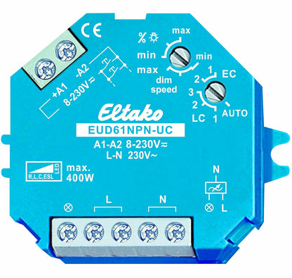Eltako EUD61NPN-UC Universal-Dimmschalter, Blau