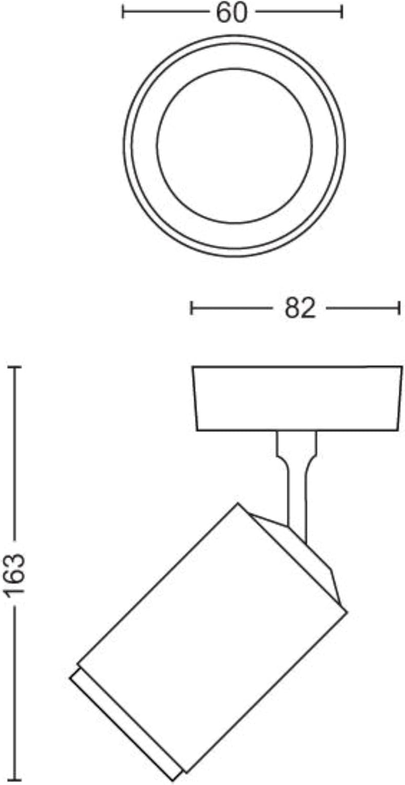 Philips Hue White & Color Ambiance Fugato 1Er Spot, Schwarz 1X350Lm, Dimmbar