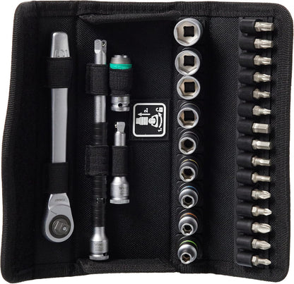 Wera 05004018001 8100 SA 8 Zyklop Metal-Knarrensatz, Umschalthebel, 28-Teilig