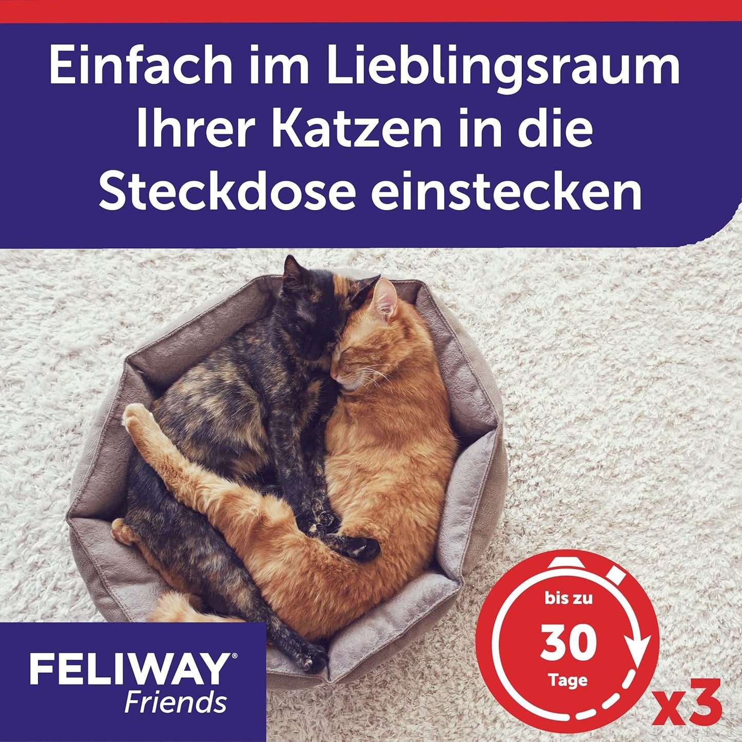 FELIWAY Friends Vorteilspack 3x30 Tage Nachfüllflakon-Vorteilspack, 3x 48ml
