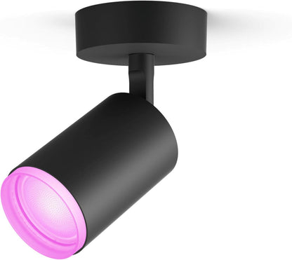 Philips Hue White & Color Ambiance Fugato 1Er Spot, Schwarz 1X350Lm, Dimmbar