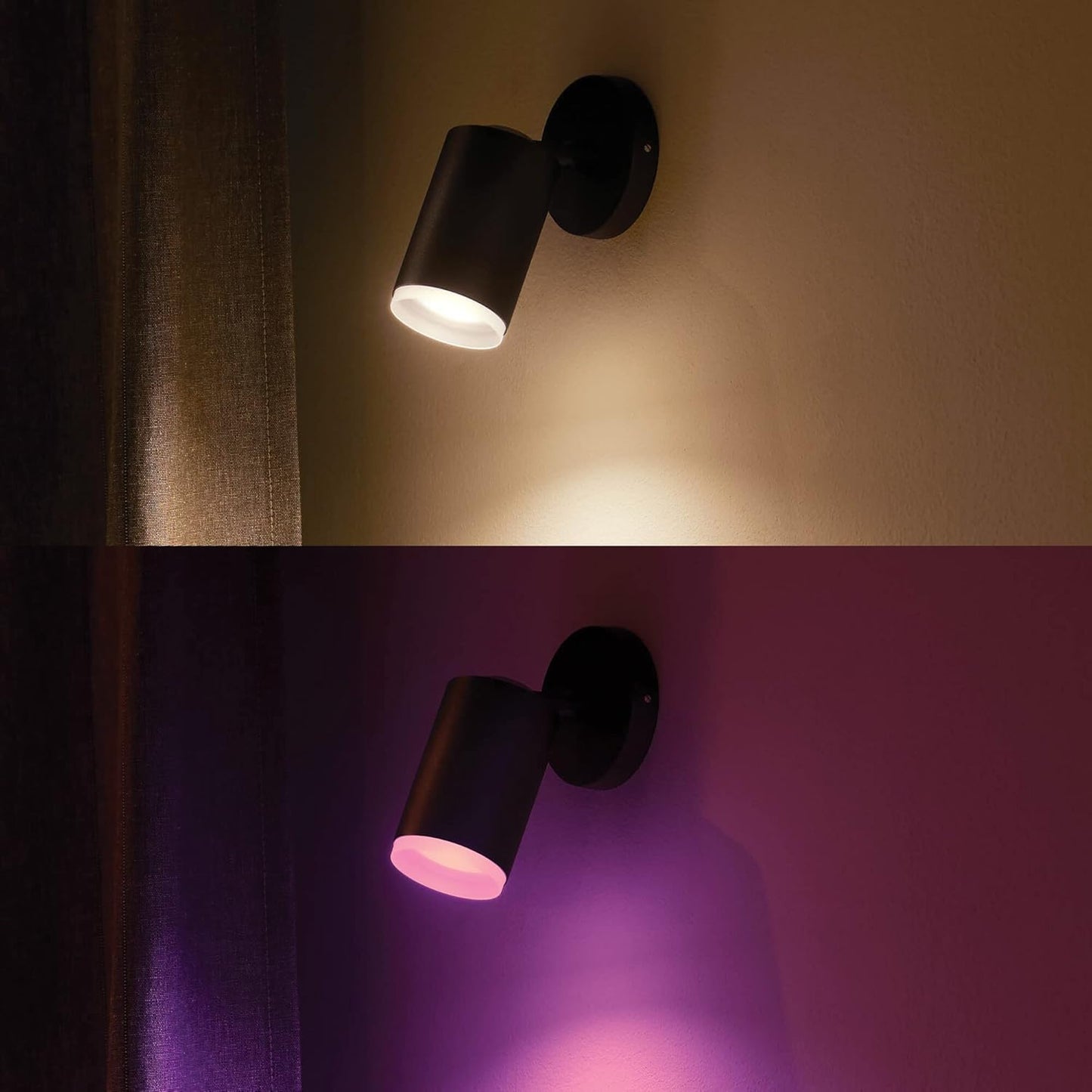 Philips Hue White & Color Ambiance Fugato 1Er Spot, Schwarz 1X350Lm, Dimmbar