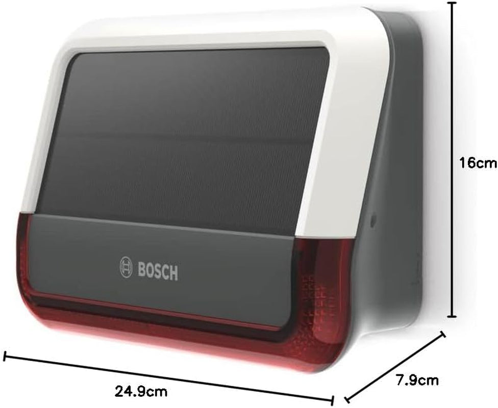 Bosch Smart Home Außensirene, Kabellose Alarmanlage Mit Solarpanel