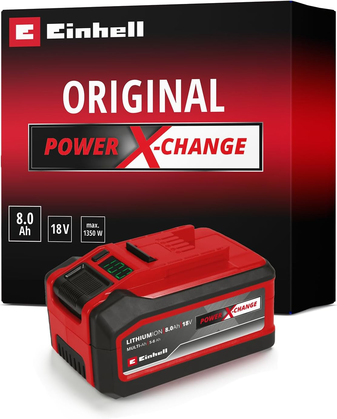 Einhell Original 18V 5-8 Ah Multi-Ah Power X-Change plus Akku