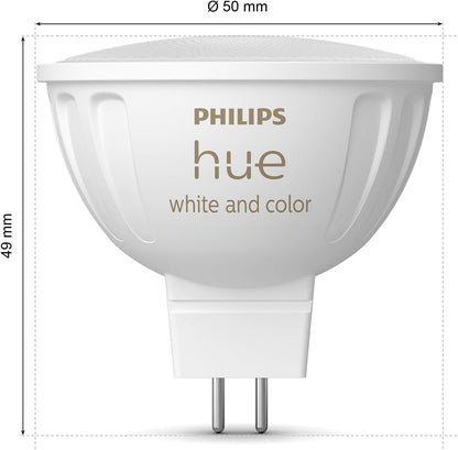 Philips Hue White Ambiance & Color MR16 LED Lampe 2er Pack, Dimmbare